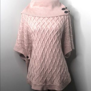 Cute Calvin Klein Poncho | Dusty Pink